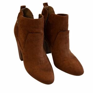 Steve Madden Brown Suede Ankle Boots Size 10